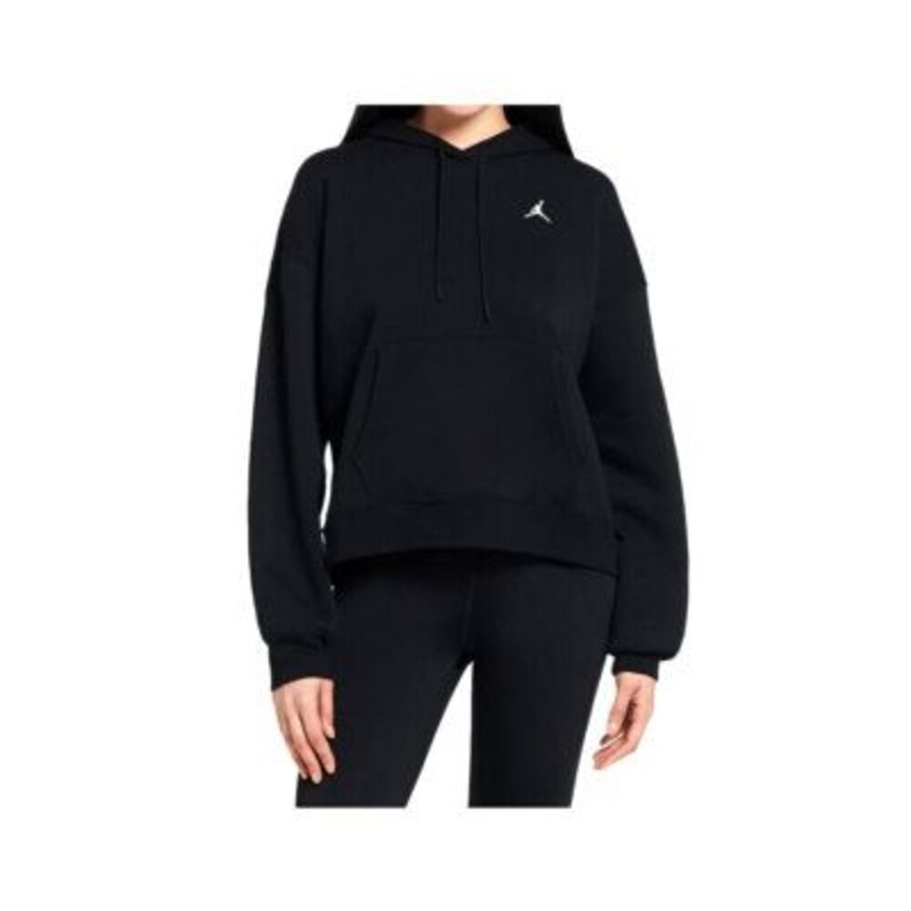 Nike Black White Air Jordan Brooklyn Fleece Pullover Hoodie Women's Small